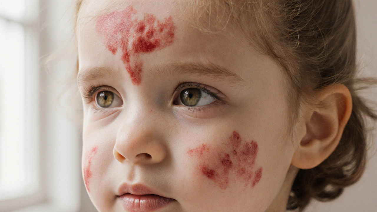 Jak vypadá vyrážka z dětských nemocí jako jsou zarděnky?