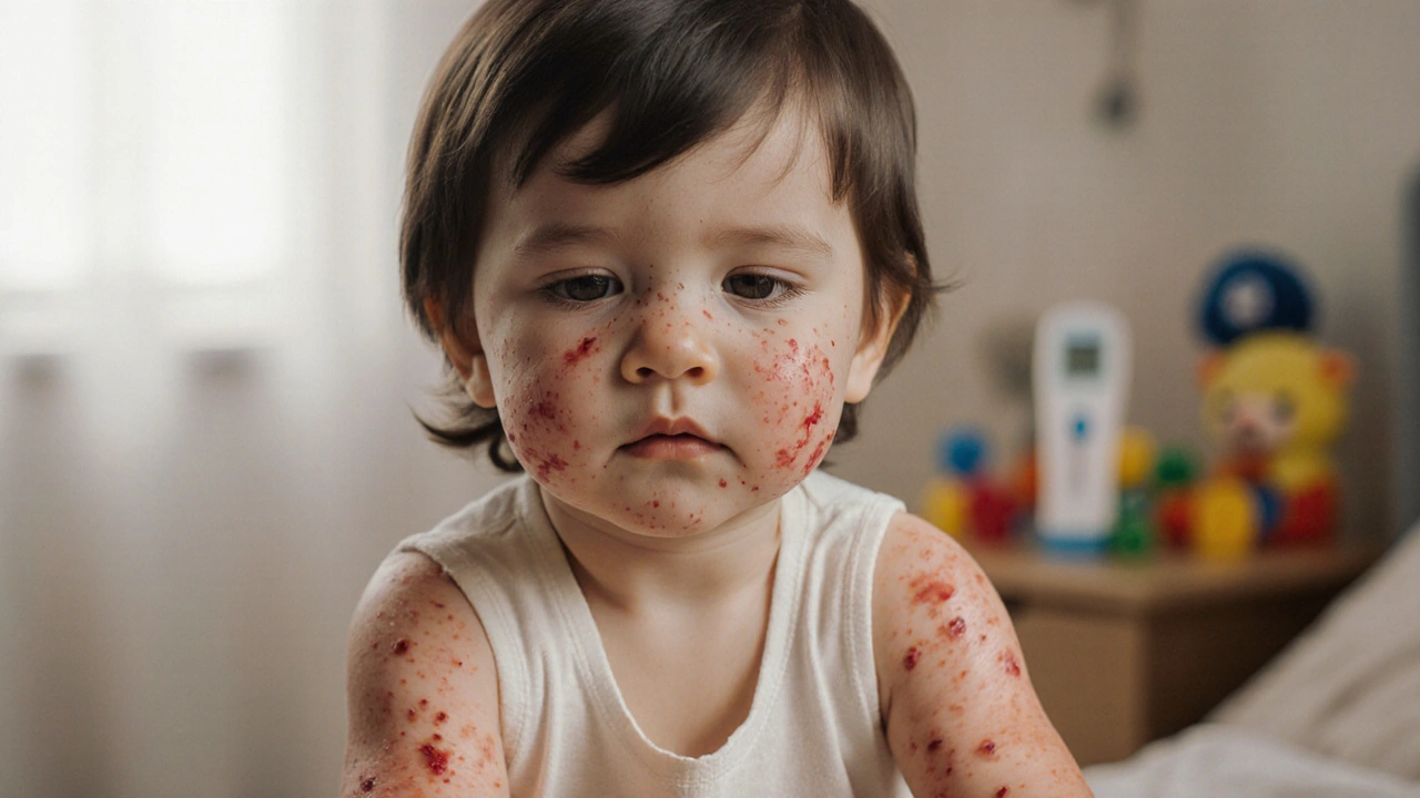 Které nemoci se projevují kožní vyrážkou u dětí?