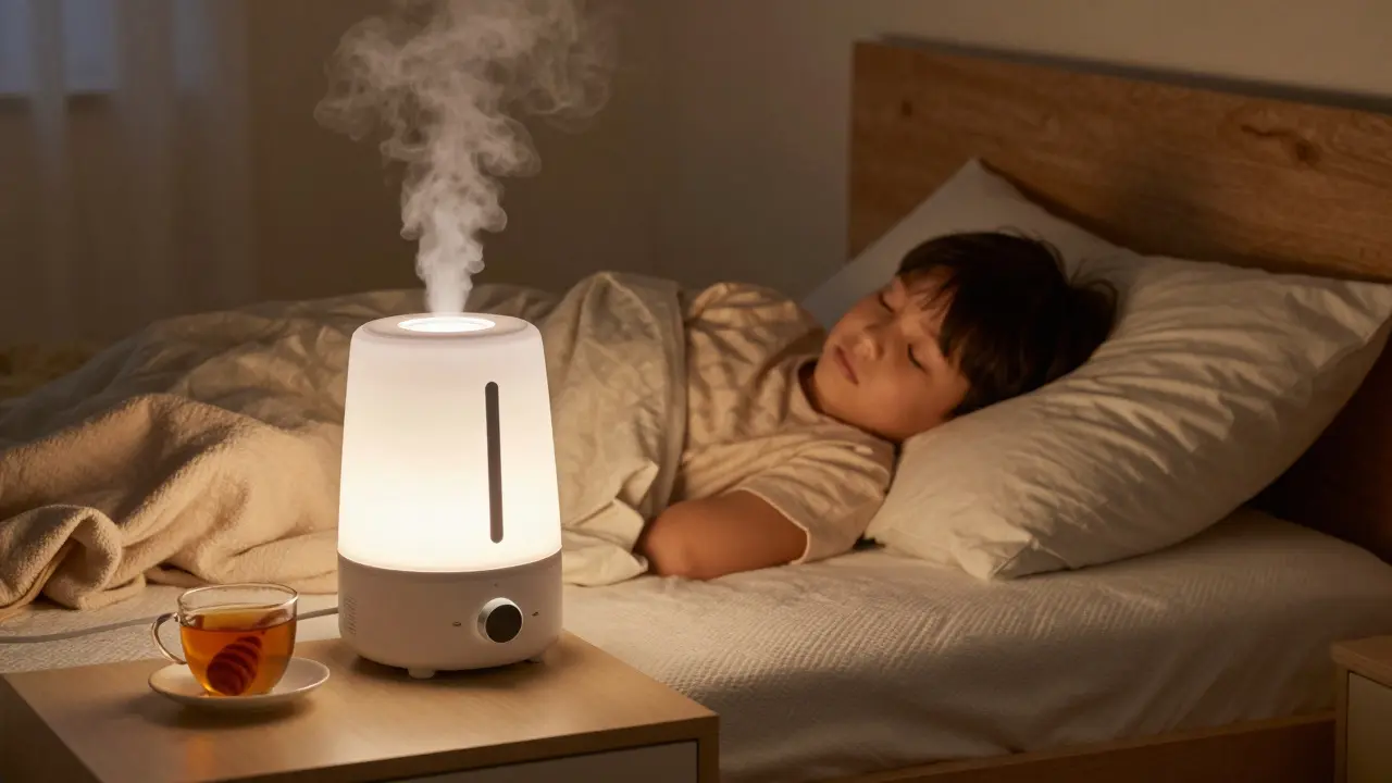 Co pomáhá na zklidnění kašle v noci u dětí?