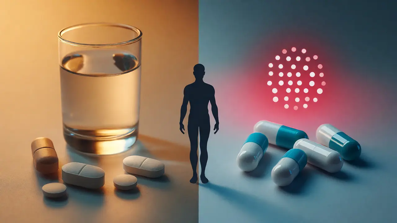 Vizuální porovnání paracetamolu a ibuprofenu pro léčbu horečky